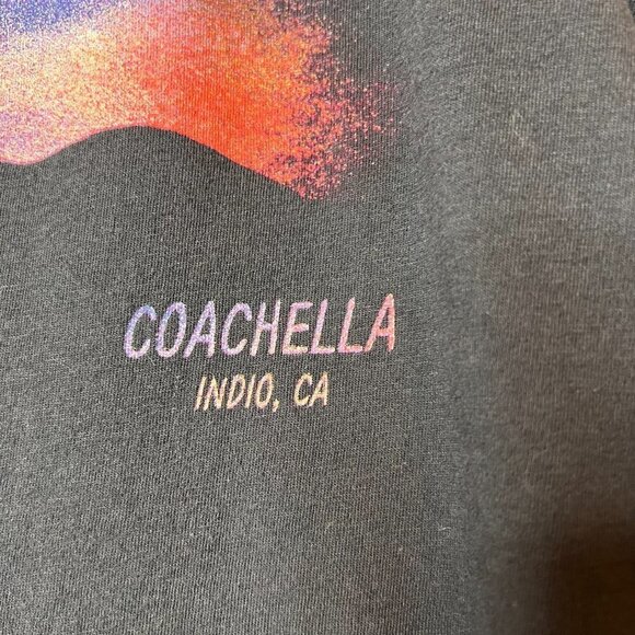 Coachella Tank Top Womens Size Small Gray Indio CA 2018 Lineup Rainbow Sunset - Picture 5 of 14